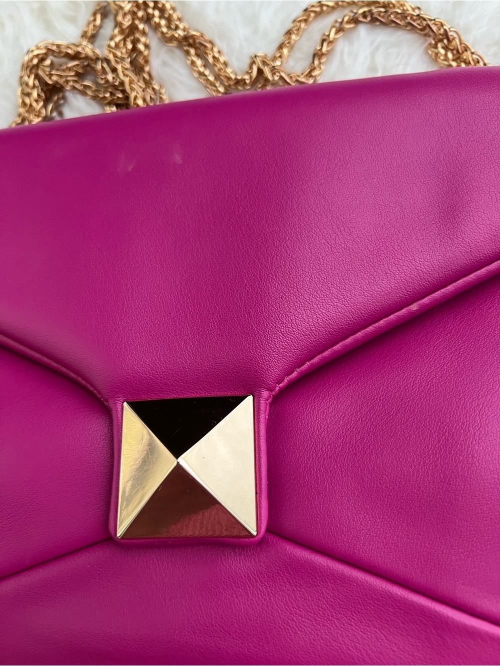 Fuchsia Quilted Chain Shoulder Bag - Unbranded - Picture 2 of 10
